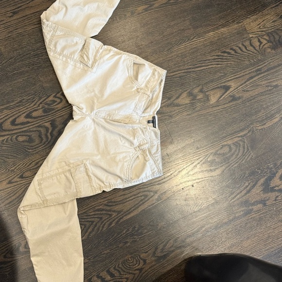 Eileen Fisher Cream Cargo Pants - Picture 4 of 6